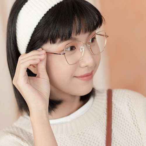 EYEJINg愛鏡 HOYA集團-新視客 FROMEYES 1.67 抗藍光×氣質 up 金屬貓眼框眼鏡