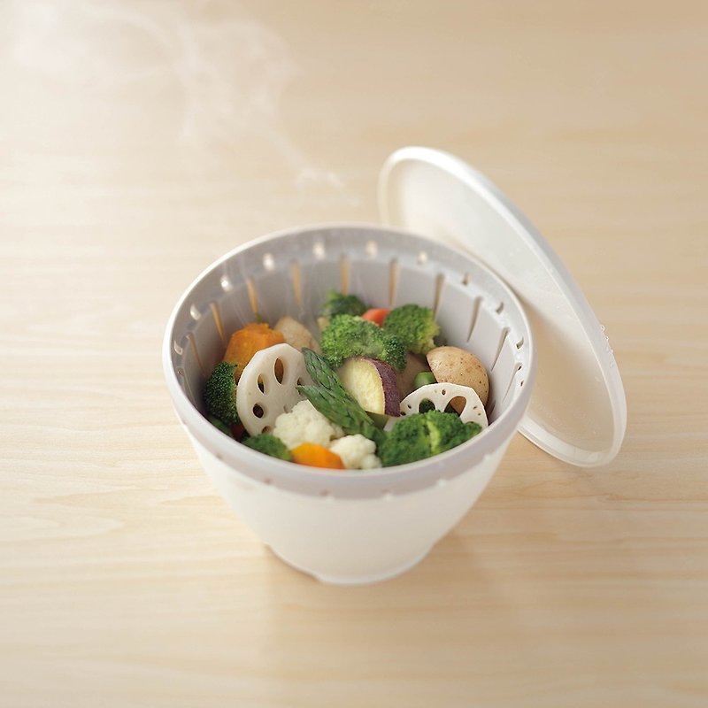 LIBERALISTA Multipurpose Microwaveable Heat Resistant Drainer Basket (Small) - Cookware - Plastic White