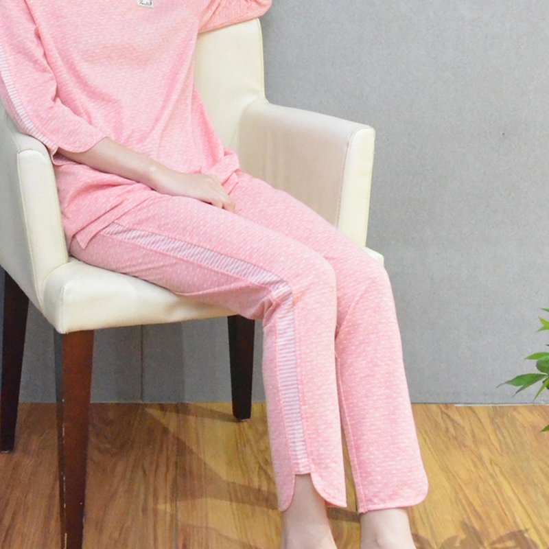 Snowflake Little Comfortable Home Pants (Pink) - Loungewear & Sleepwear - Cotton & Hemp Pink