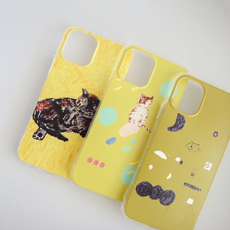 街貓日記 餅乾虎斑小貓 質感印花手機軟殼 iphone case - 手機殼/手機套 - 橡膠 黃色