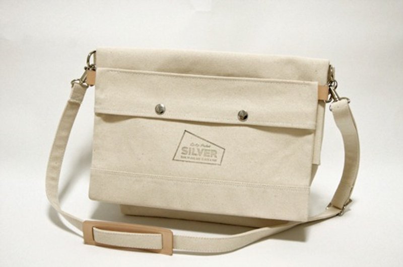 Shoulder bag ANITA - กระเป๋าถือ - ผ้าฝ้าย/ผ้าลินิน ขาว