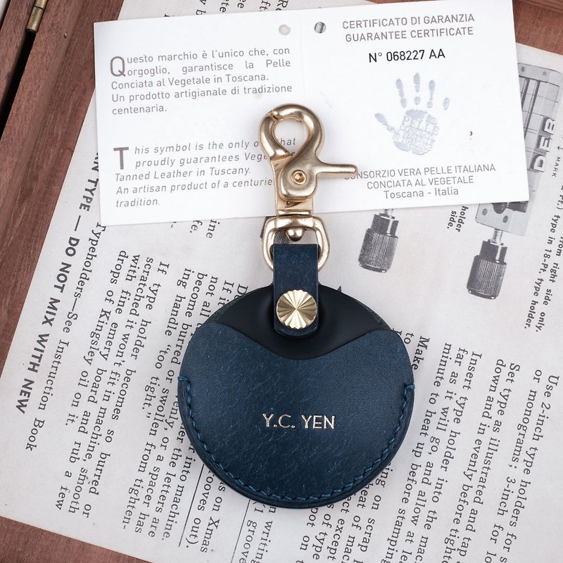 Gogoro/gogoro2 Key Leather Case Key holder / Pueblo Scrub Series Blue - ที่ห้อยกุญแจ - หนังแท้ สีน้ำเงิน
