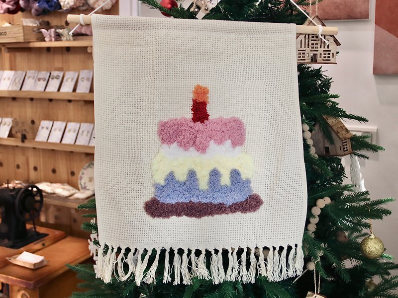 Russian embroidery/poke embroidery/knitting lessons/tassel hanging painting/one person group/beginner friendly - Knitting / Felted Wool / Cloth - Thread 