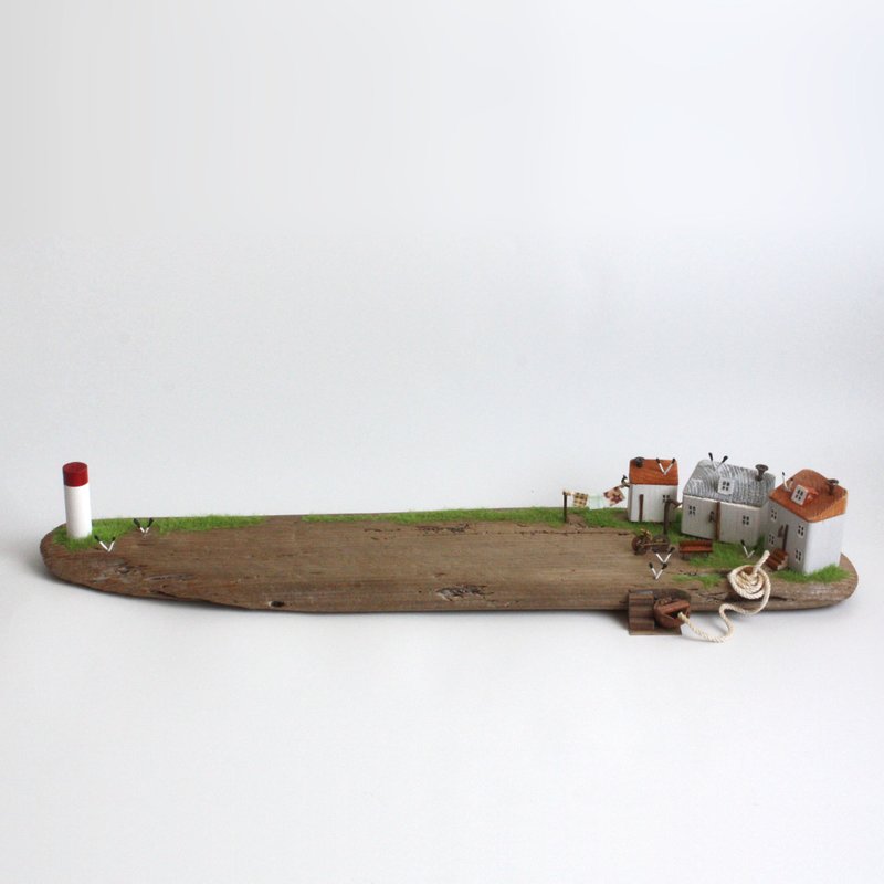 流木インテリア-潮騒とカモメ-W819 - 擺飾/家飾品 - 木頭 