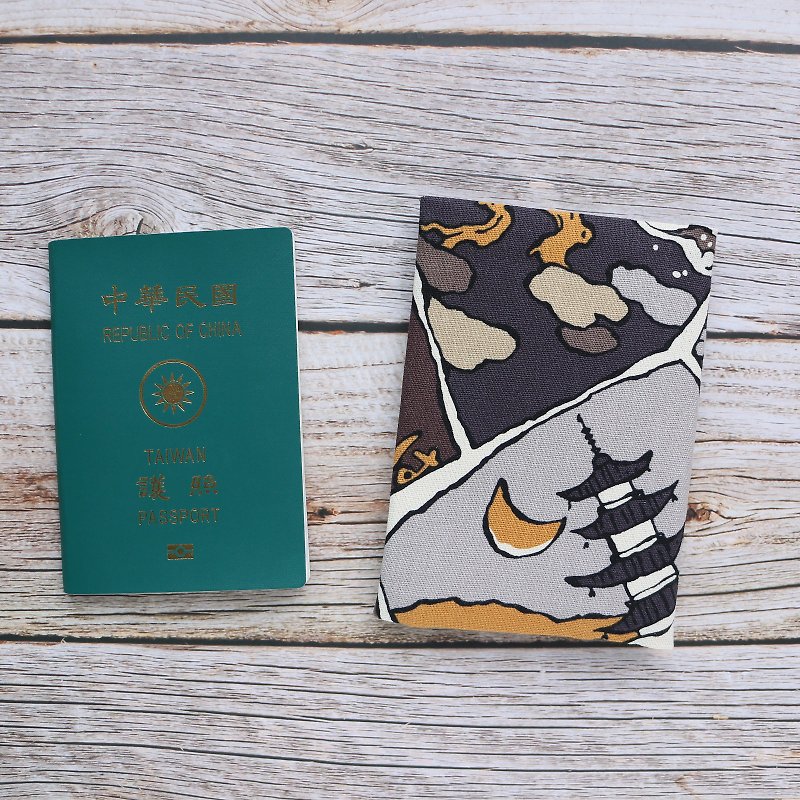 【Japan】Passport Case Passport Holder Passport Case - ที่เก็บพาสปอร์ต - ผ้าฝ้าย/ผ้าลินิน สีน้ำเงิน