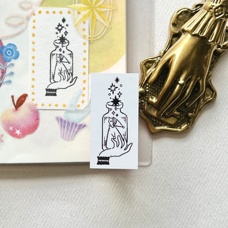 【THE LOVELY HAND】LITTLE ELF & STAR DUST BOTTLE STAMP - Stamps & Stamp Pads - Rubber 