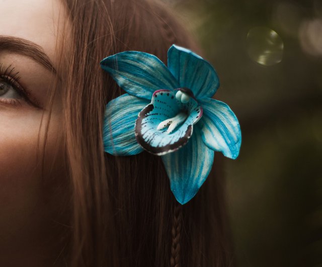 Ivory Orchid Real Touch Wedding Hair clips – Deco Flowers