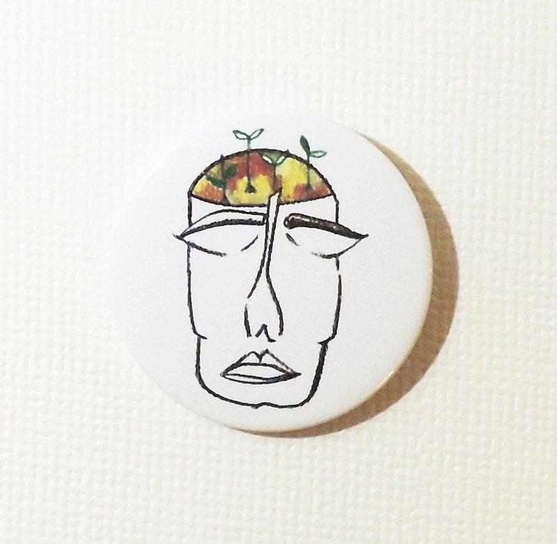 Magnetic tin badge: I’m thinking not sleeping - Badges & Pins - Other Metals White