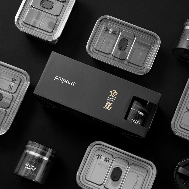 【Prepara x 金馬62】星級保鮮三件組 - 便當盒/食物袋 - 塑膠 透明