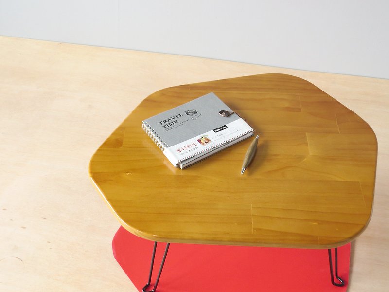 HO MOOD Nature Series - cobblestone folding table, solid wood models. - เฟอร์นิเจอร์เด็ก - ไม้ สีทอง