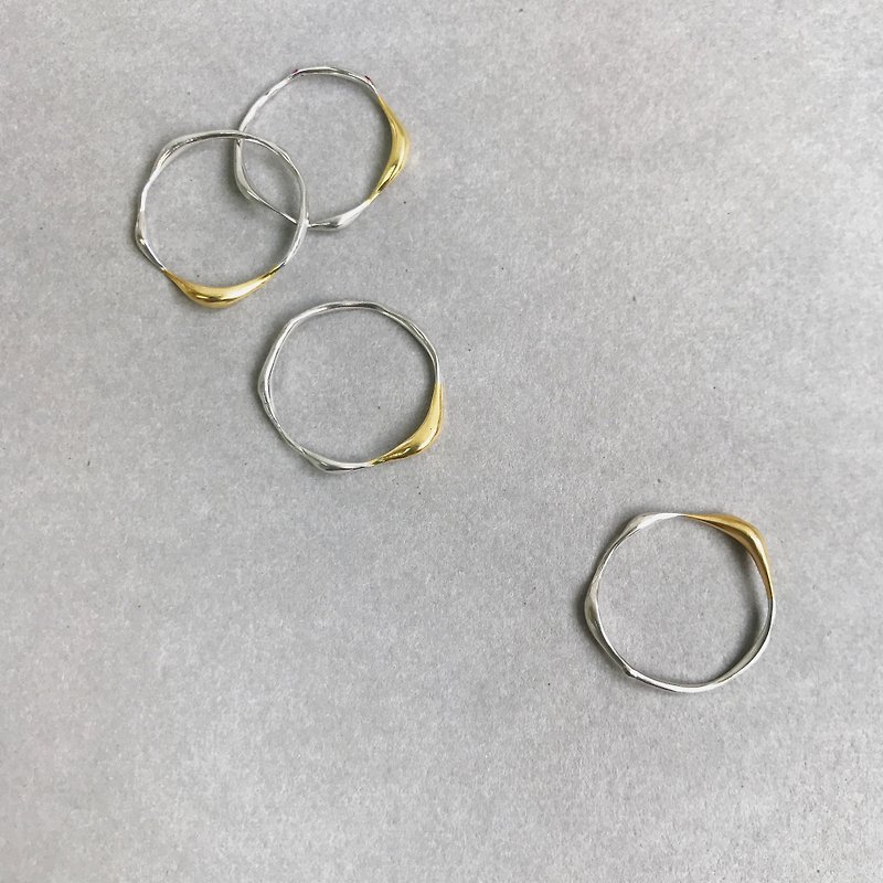 水流戒指 Water flow Ring 925純銀 - 戒指 - 其他金屬 銀色