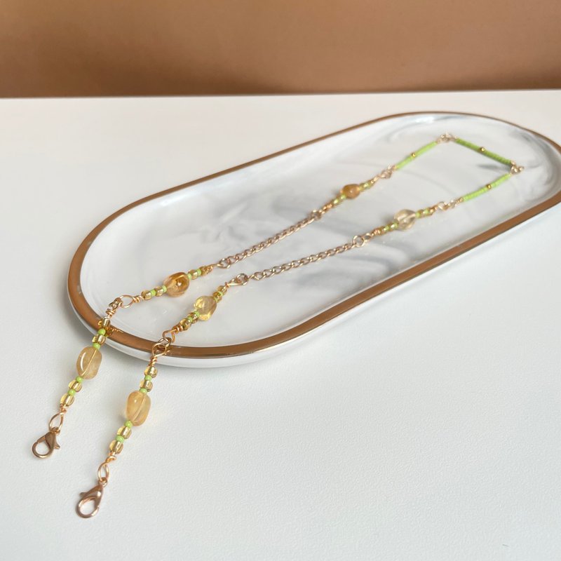 【Summer Campaign】Glow Mask and Glasses chain - 口罩繩, 口罩鏈 - 口罩/口罩收納套 - 珍珠 金色