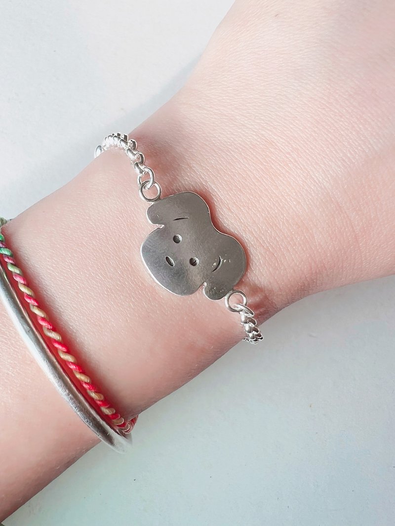 Love Dog Style-925 Sterling Silver Bracelet-Customized-Engraved Style - เครื่องประดับ - เงินแท้ สีเงิน