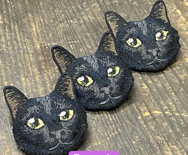 デジタル】黒猫のミシン刺繍デザイン - ショップ コイトネコ