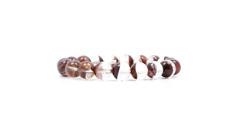 【正佳珠寶】紅兔毛 頂級兔毛幽靈聚寶盆 9-9.6mm 紅兔毛幽靈手珠 - 手鍊/手環 - 半寶石 多色