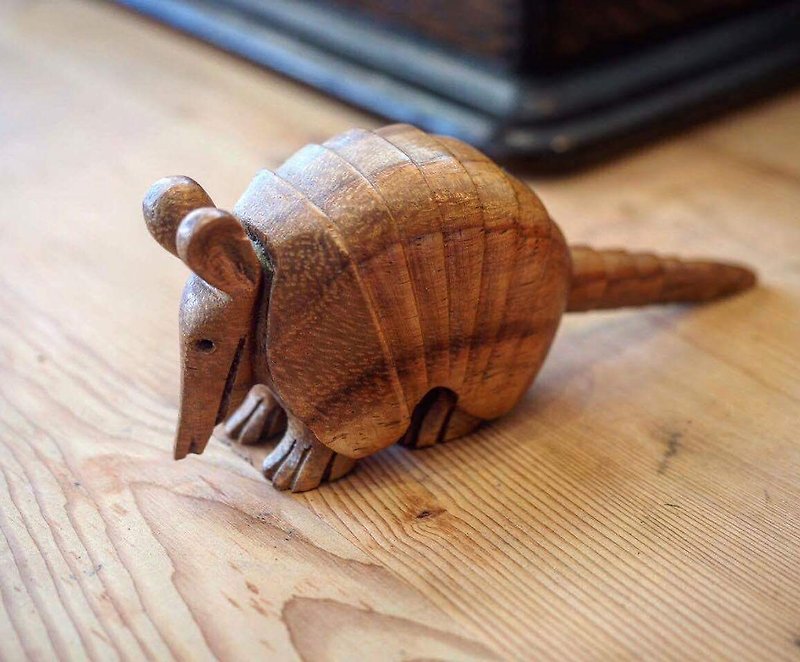 Collection of the world! Hand-carved wooden animal series Costa Rica pangolin (paragraph 10) - Items for Display - Wood 