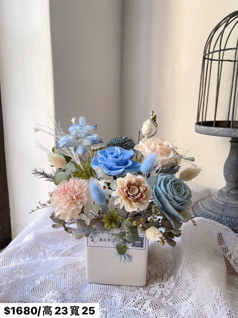 桌花—開幕賀禮—入厝禮 - 乾燥花/永生花 - 其他材質 粉紅色