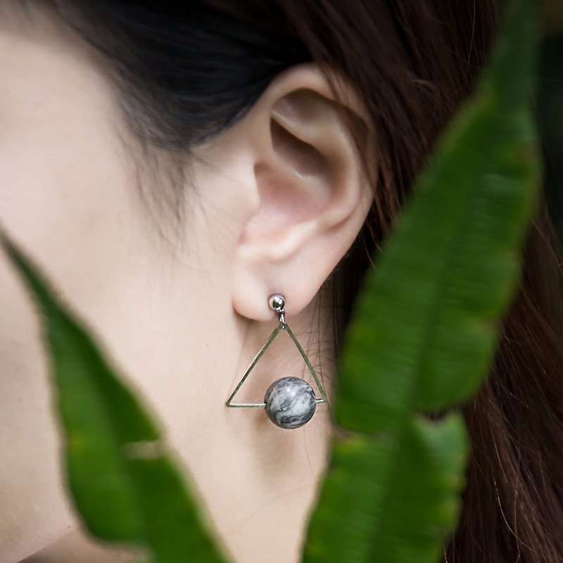 stone collection_gray - Earrings & Clip-ons - Jade Gray