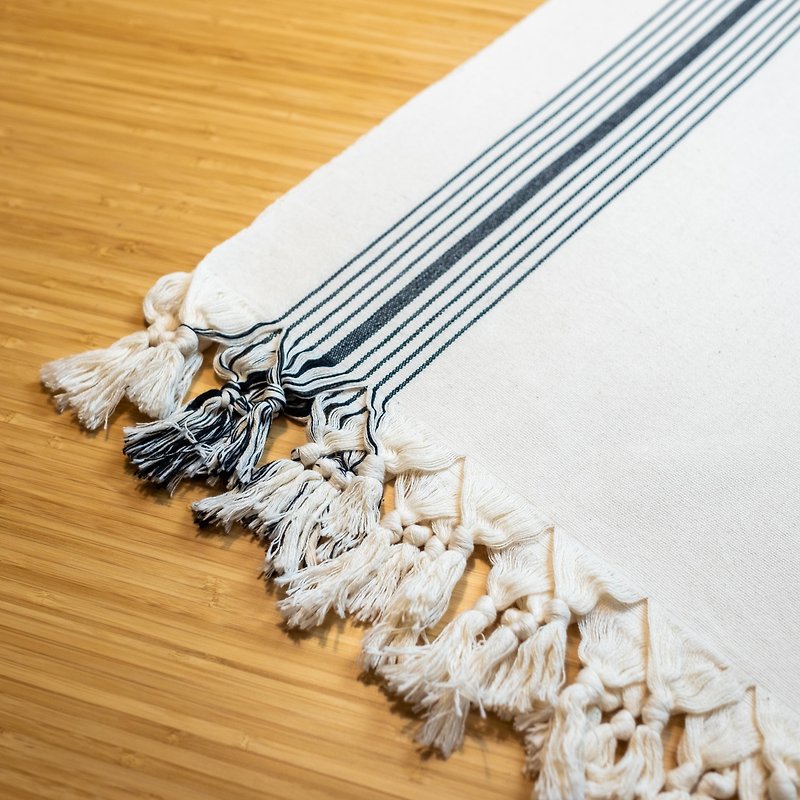 [Ancient City] Buldan Peştamal Turkish Bourdan Handmade Weaving Towel - Knit Scarves & Wraps - Cotton & Hemp White