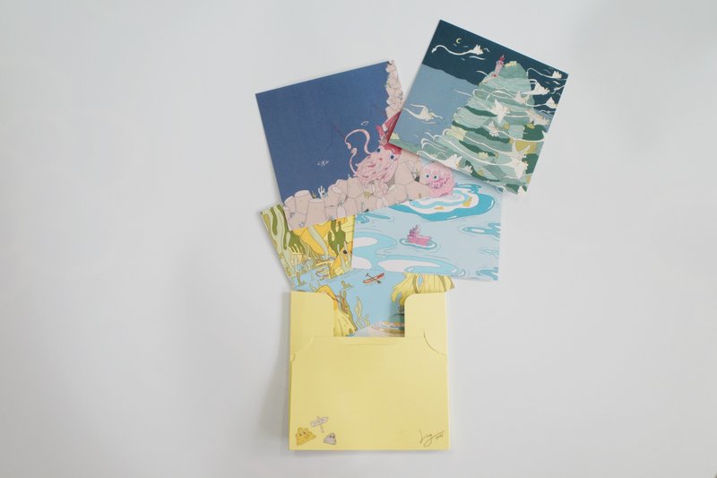 Xiaoliuqiu illustrated postcard set of 6 pieces, customizable styles - Cards & Postcards - Paper 