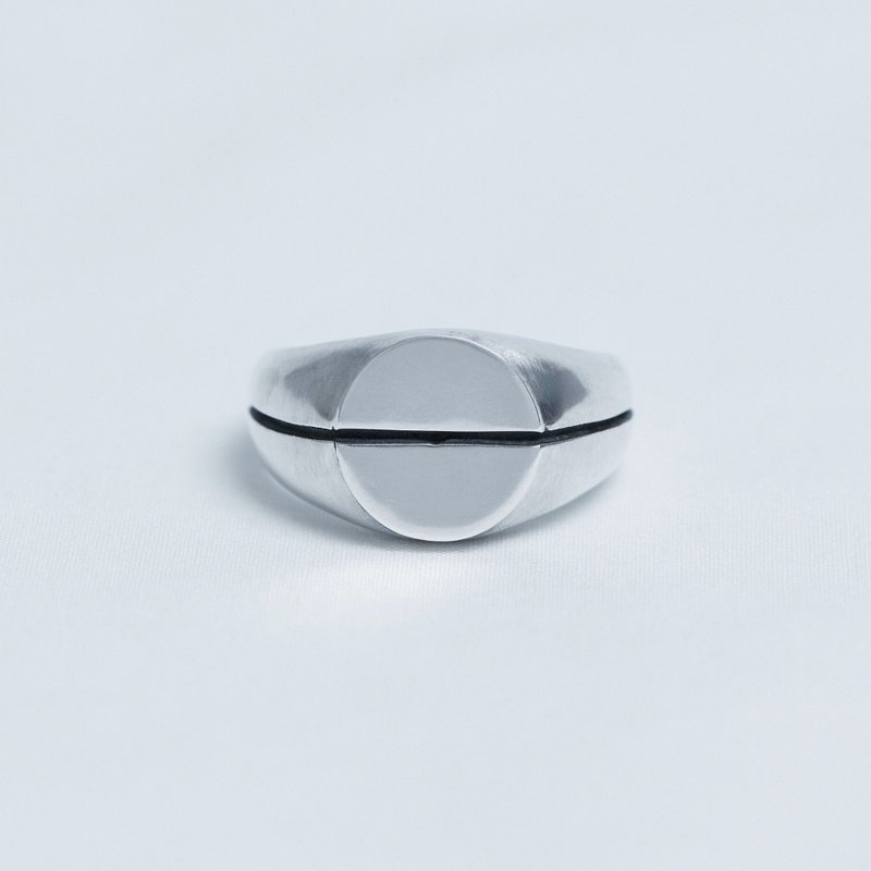 One line circle ring - 戒指 - 純銀 銀色