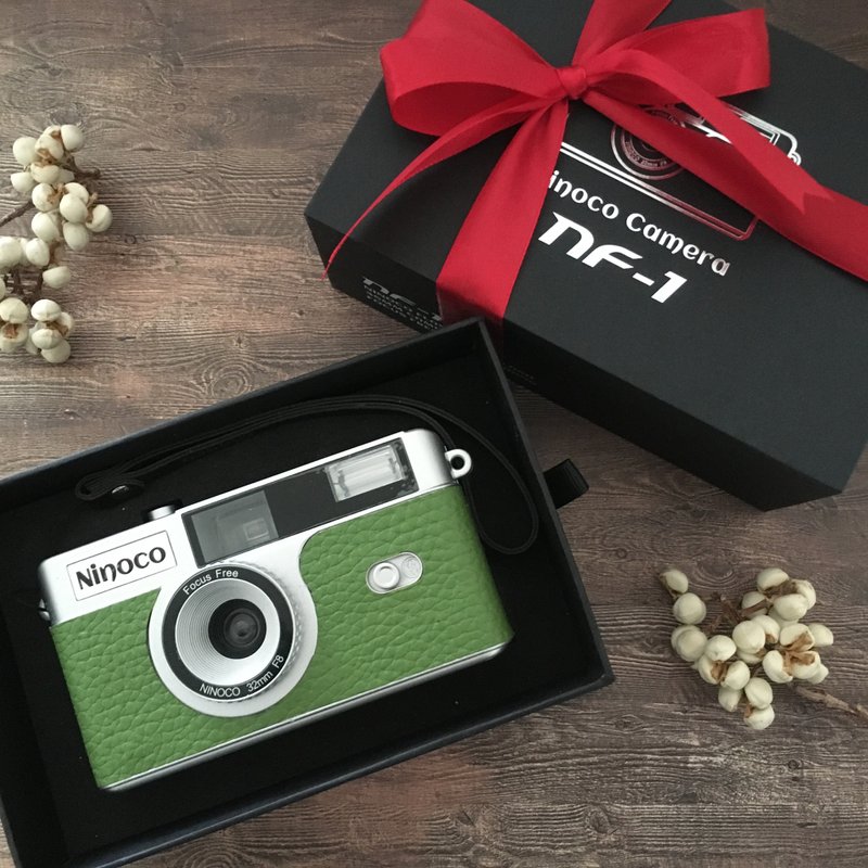 Point & Shoot  Brand new 35mm film camera with veggie green leather【26-G】 - Cameras - Other Metals Green