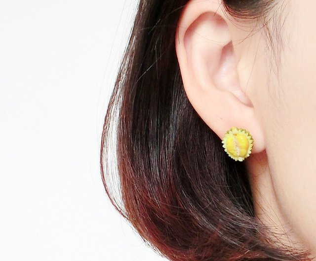 Hyperfine Miniature Durian Fruits Jewellery Gifts Earrings Finger