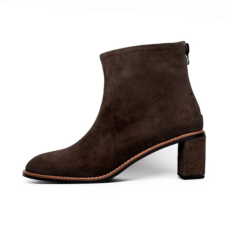 NOUR 5.5 Hertz Boot - Dark Cocoa - รองเท้าบูทยาวผู้หญิง - หนังแท้ สีนำ้ตาล