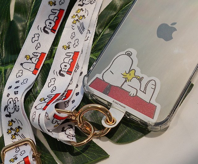 Snoopy multifunctional mobile phone clip lanyard set mobile phone lanyard  clip-Red House White - Shop beson Phone Accessories - Pinkoi