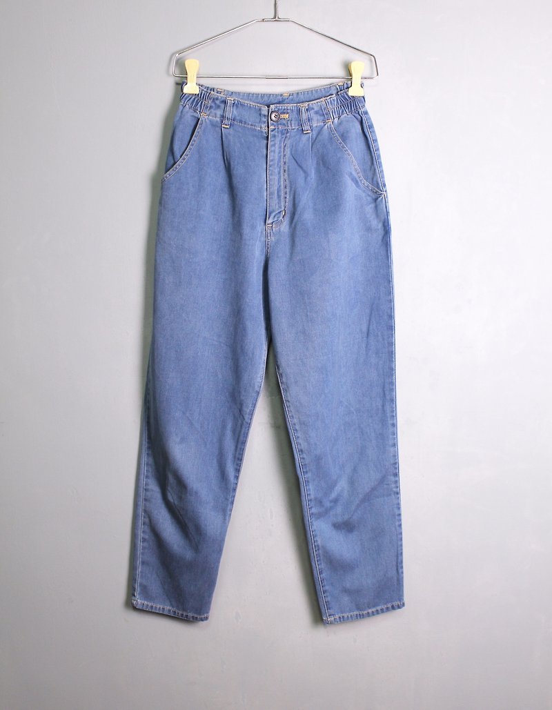 FOAK vintage light blue back pocket cotton jeans - Women's Pants - Cotton & Hemp 