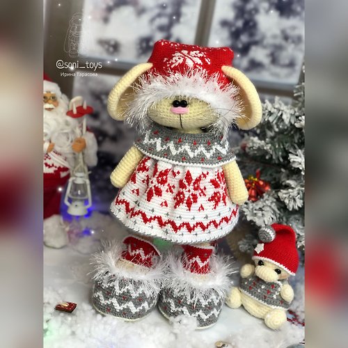 CrochetBunnyArt Digital Download - Snowy Christmas crochet pattern amigurumi pdf doll
