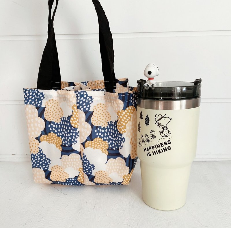 hairmo environmentally friendly 2way double cup drink bag-Diandian Yunduo - ถุงใส่กระติกนำ้ - ไนลอน สีน้ำเงิน