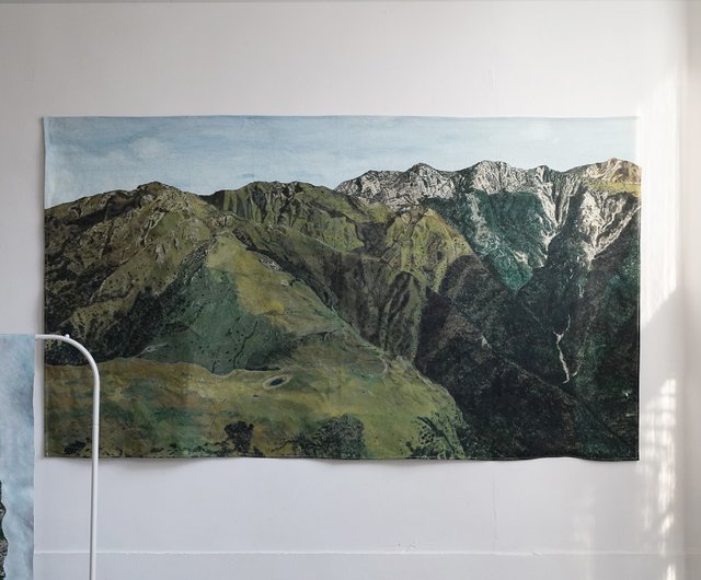 台灣山掛布- 秀姑巒山&大水窟山144x83 cm / 70x40 cm 木直牛勿