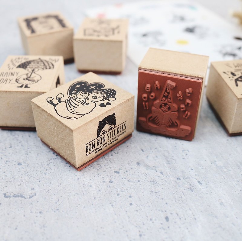 Goose Ajian's daily wood seal (single) - Stamps & Stamp Pads - Wood 