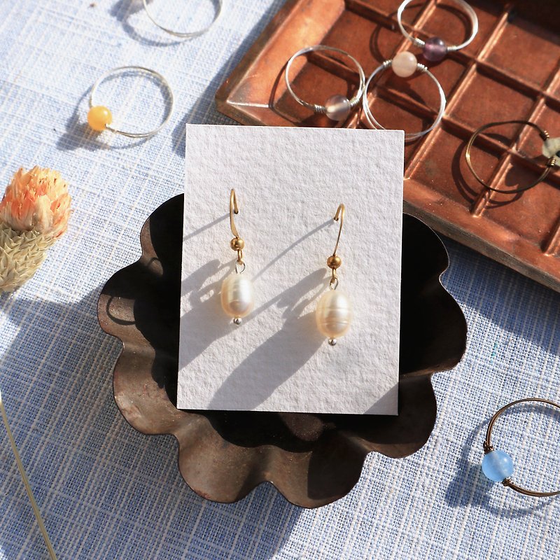 Freshwater Pearl Series - Sea Whisker can be changed - Earrings & Clip-ons - Pearl White