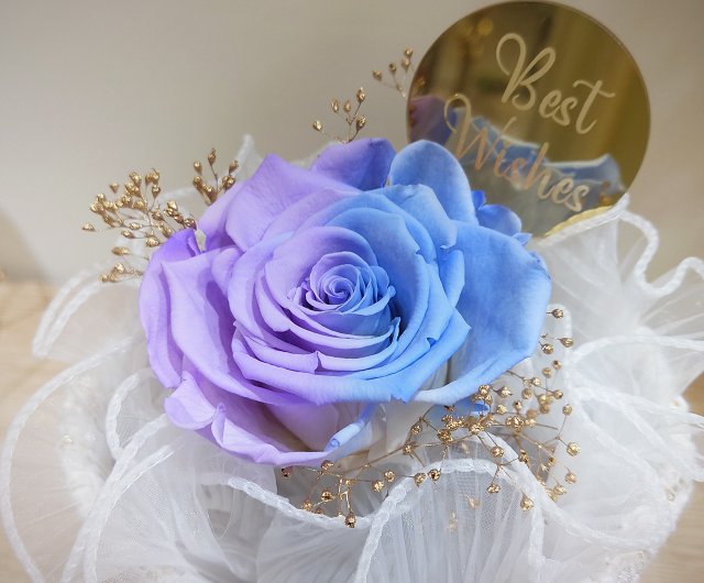 香りのよいバラの小さなプリザーブドフラワー花束 小/エターナル