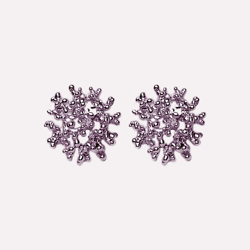 雪花泡泡耳環 / Snowflake Bubble earrings - 耳環/耳夾 - 純銀 銀色