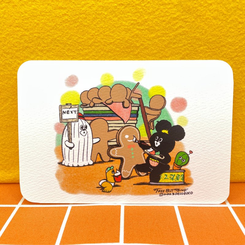 ポストカード Christmas 2023 01 どんな顔にしようかな? - 卡片/明信片 - 紙 