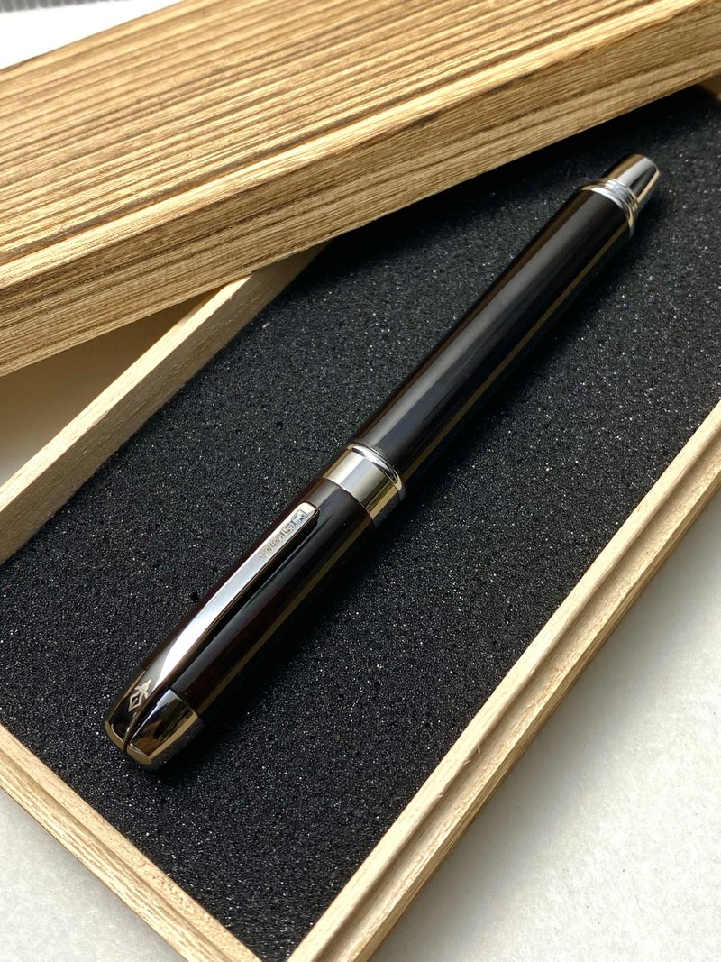 3952 Old Goat-Dapeng Bay Ebony High Definition Edition Calligraphy Titanium Tip Series Fountain Pen - ปากกาหมึกซึม - วัสดุอื่นๆ 