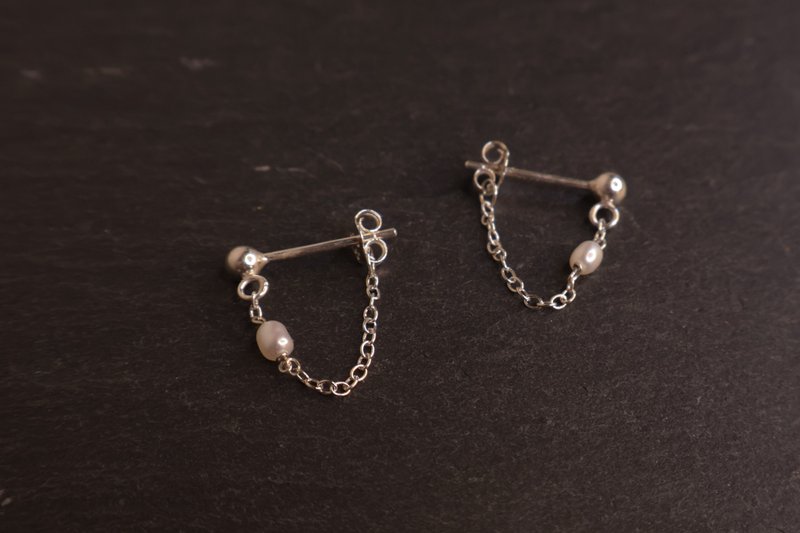 Lowkey Pearl Silver Handmade Earrings - Earrings & Clip-ons - Sterling Silver Silver