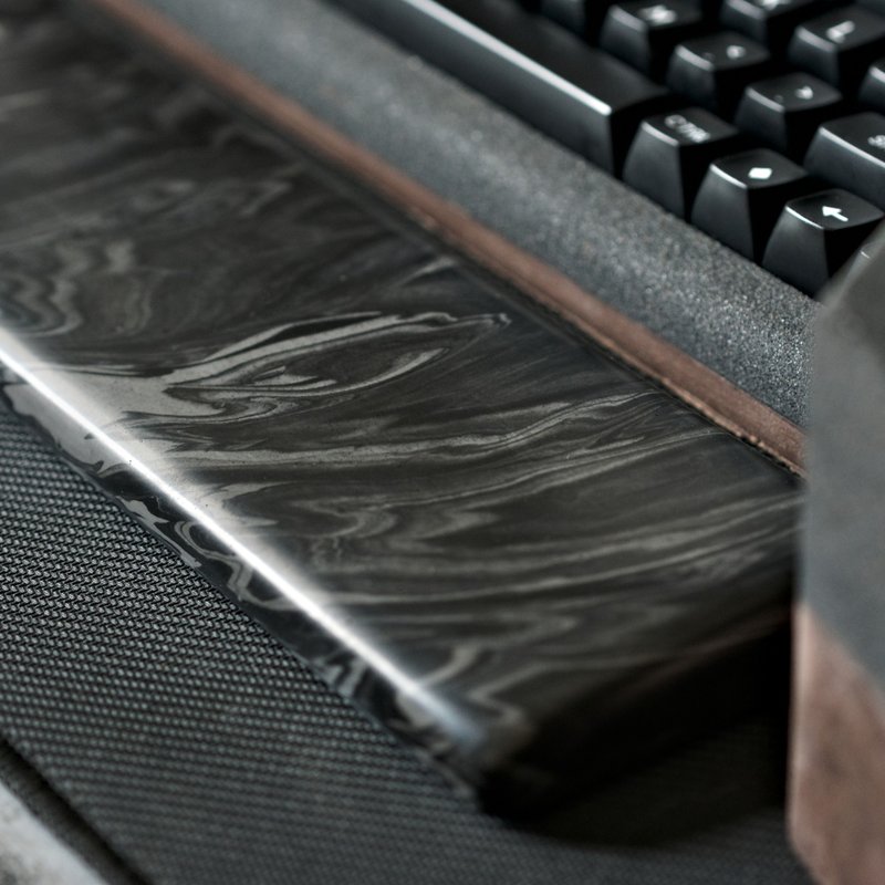 Marbled Wrist rest- Black/ Dark Gray - Computer Accessories - Other Materials Black