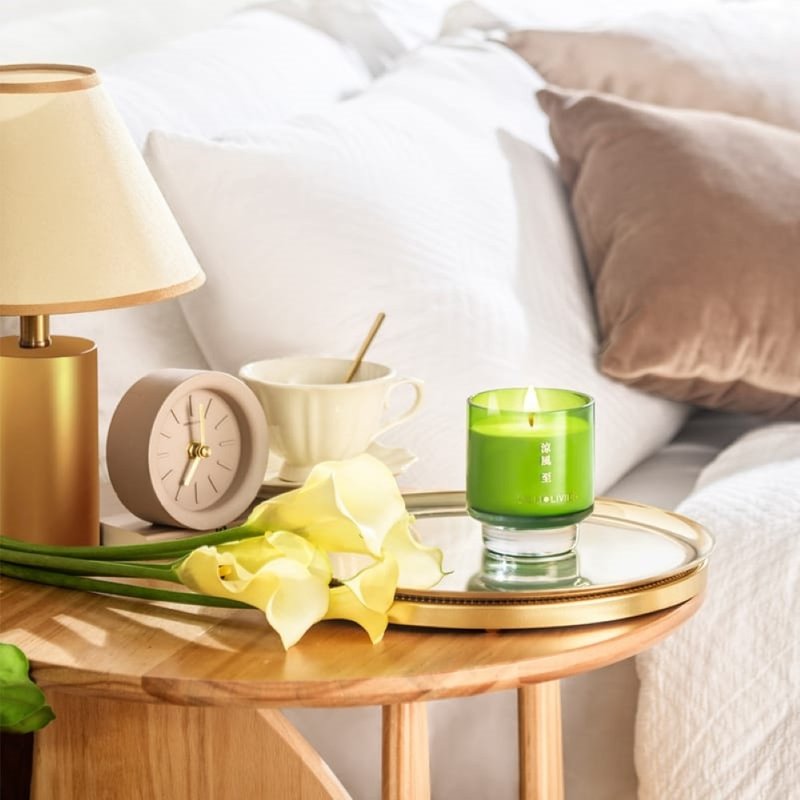 Liulicongfang LIVING Cool Breeze Scented Candle - เทียน/เชิงเทียน - ขี้ผึ้ง สีเขียว