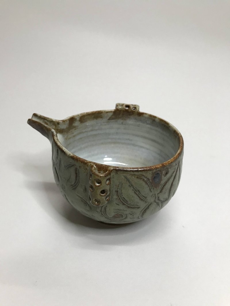 曾永鴻  灰釉刻花茶海 - 茶壺/茶杯/茶具 - 陶 