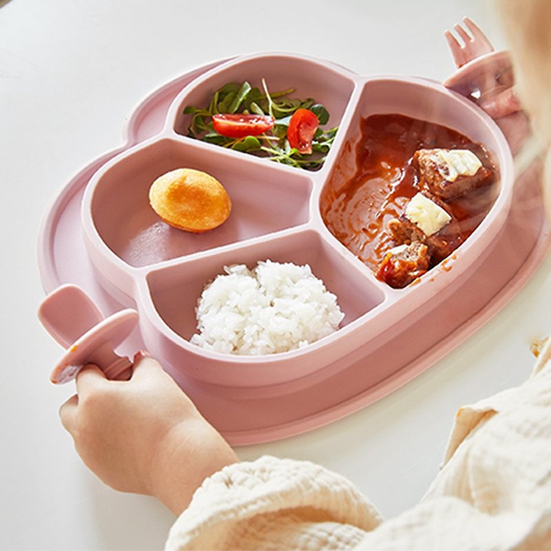 Korean children's tableware - Silicone non-slip plate - Children's Tablewear - Silicone 