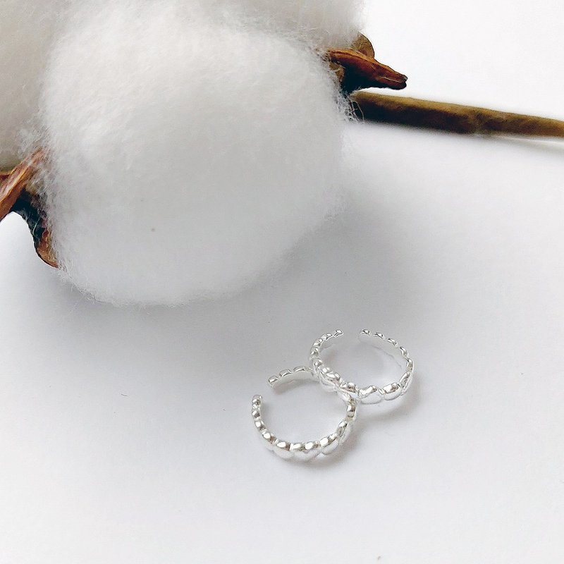 Elegant 925 sterling silver white gold ear bone clip ear bone ring single sale (naked) - Earrings & Clip-ons - Sterling Silver Silver