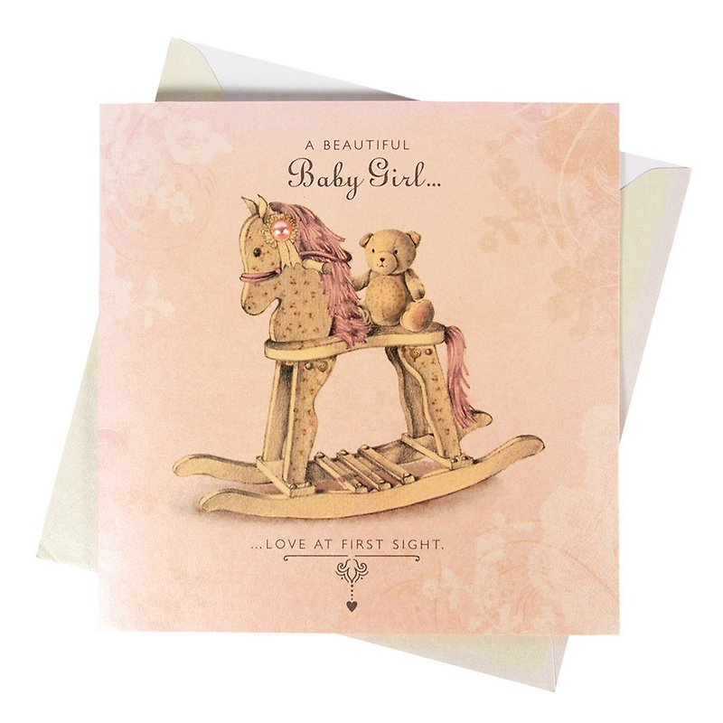 Cute baby girl [Hallmark-Card Baby Congratulations] - การ์ด/โปสการ์ด - กระดาษ สึชมพู