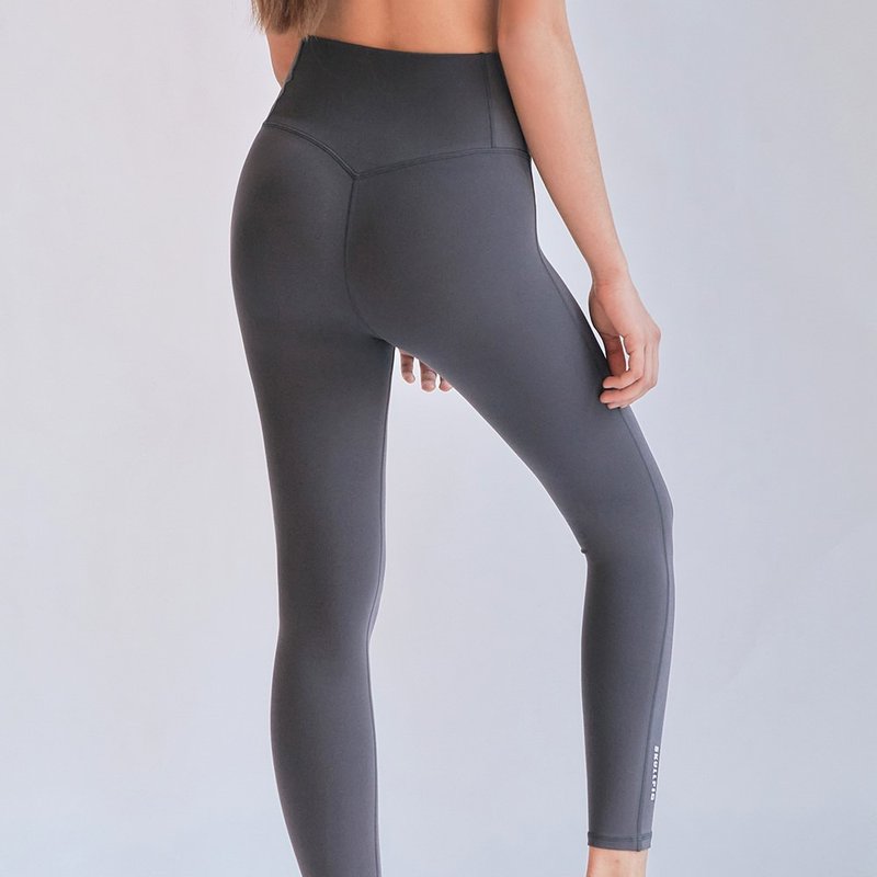 High Elastic Comfort 9 Points Leggings - Iron Grey - Women's Sportswear Bottoms - Polyester Gray