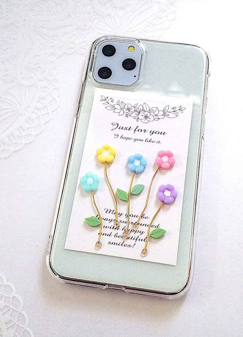 Field of flowers smartphone case of pastle - เคส/ซองมือถือ - เรซิน หลากหลายสี