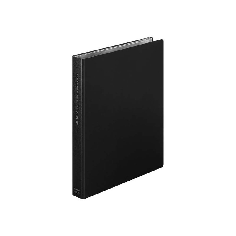 Plastic Folders & Binders Black - [KING JIM] Waterproof and dustproof storage folder A5/12 clip chain bag black