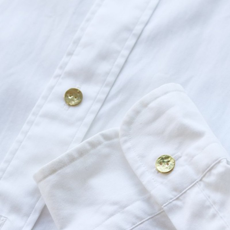 満月ボタン　真鍮製ボタン　11mm 5個セット　きらきら - 編み物/刺繍/羊毛フェルト/裁縫 - 金属 ゴールド
